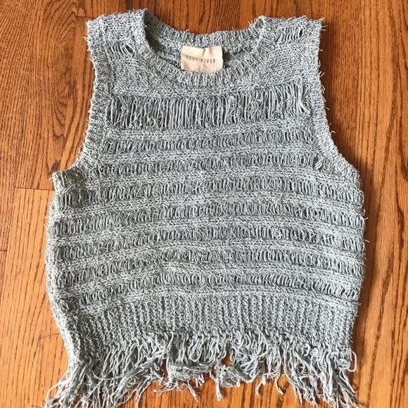 Moon River Sweater Fringe Tank - Picture 1 of 3